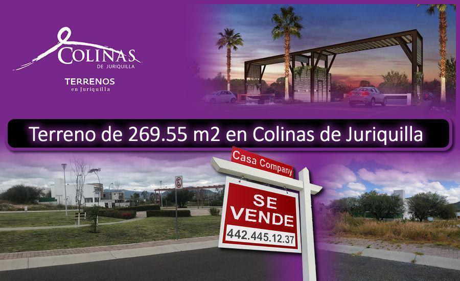 Se Vende Terreno en Colinas de Juriquilla, 269.55 m2, Para hacer tu nuevo hogar