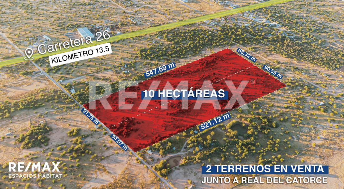 Terreno en venta en Carretera 26, km 13.5, antes de Real de Catorce, Hermosillo.