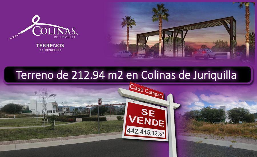 Se Vende Terreno en Colinas de Juriquilla, 238.26 m2, Para hacer tu nuevo hogar