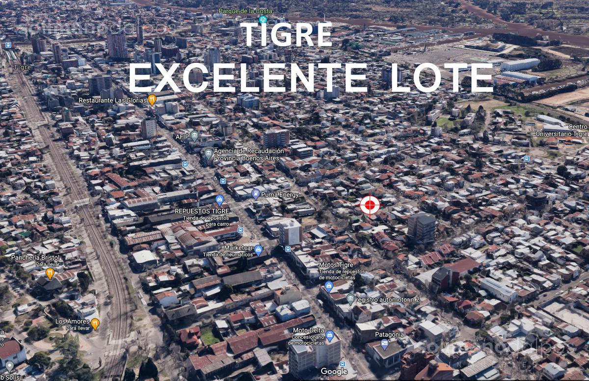 Terreno de 740 m2 totales - Tigre centro